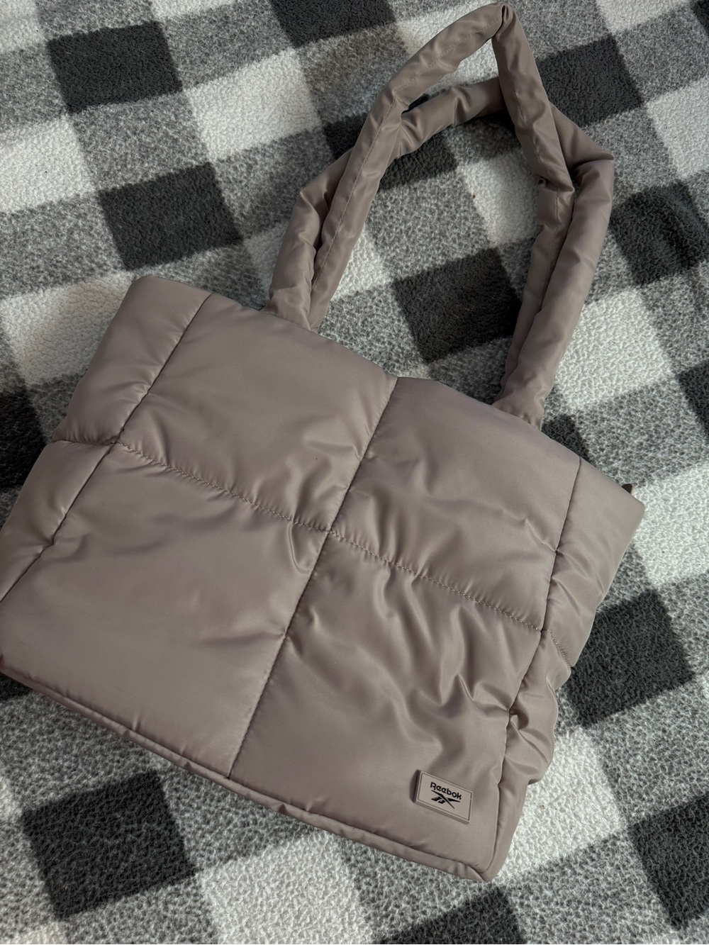 Reebok Mauve Quilted Puffer Tote